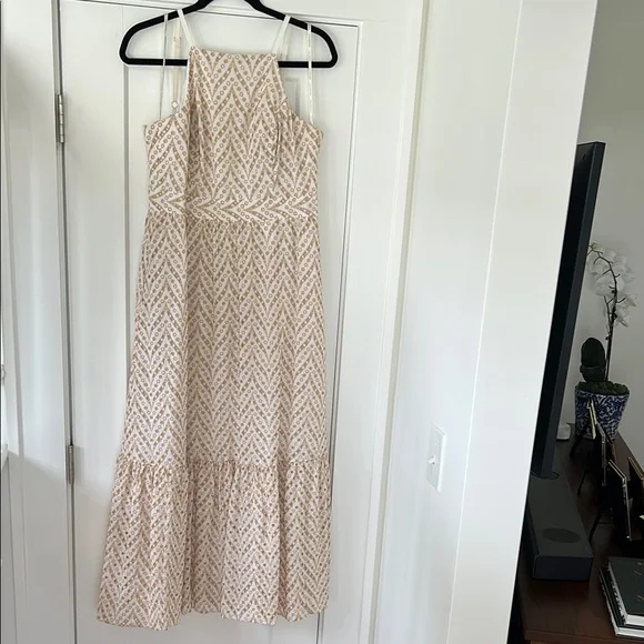 Lilly Pulitzer Charlese Eyelet Halter Maxi Dress, Size 4